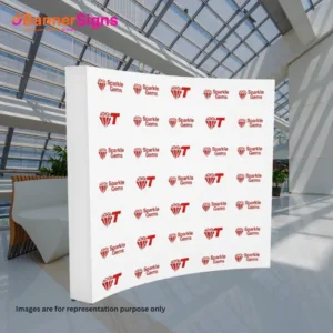 Step & Repeat Fabric Pop Up Curved Display