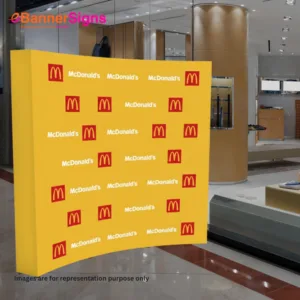 Step & Repeat Fabric Pop Up Curved Display