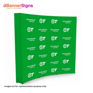 Step & Repeat Fabric Pop Up Curved Display