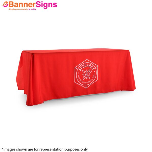 Premium Full Color Table Covers (3-Sided Open Back)