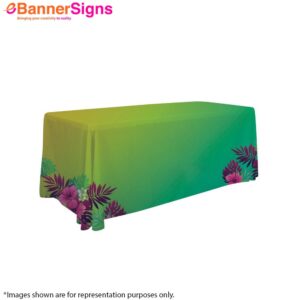 🔥 Premium Full Color Table Covers (4-Sided Closed Back)