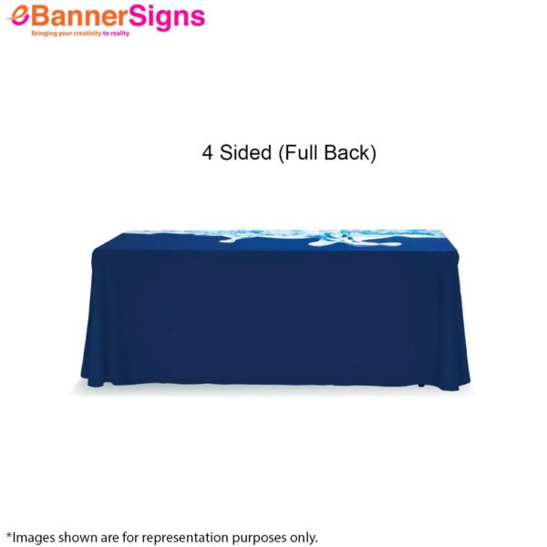 Premium Full Color Table Covers (4-Sided Closed Back)