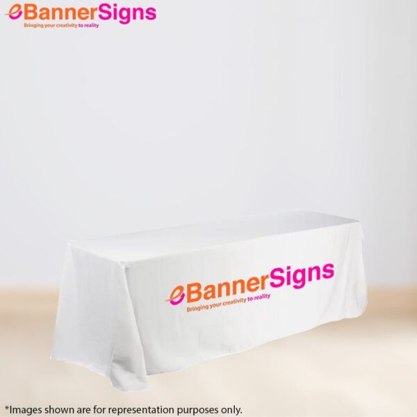 Premium White Table Covers (4-Sided Closed Back)