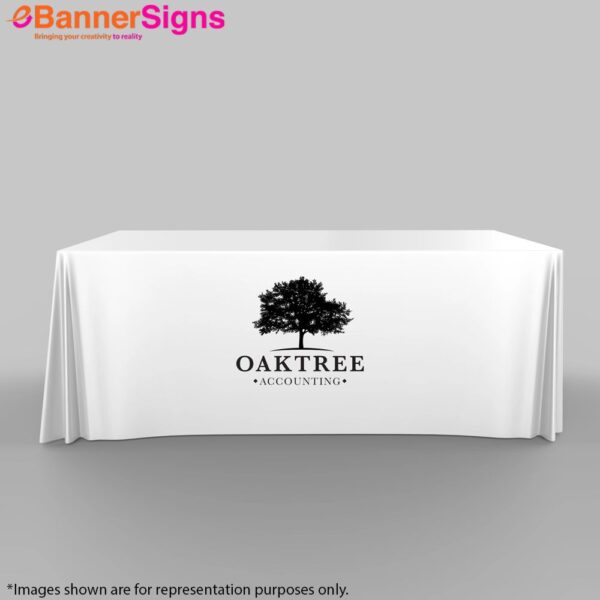 Premium White Table Covers (4-Sided Closed Back)