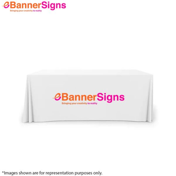 Premium White Table Covers (4-Sided Closed Back)