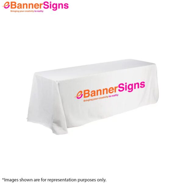 Premium White Table Covers (4-Sided Closed Back)