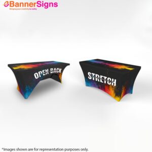 Stretch Table Cover (3-Sided Open Back)