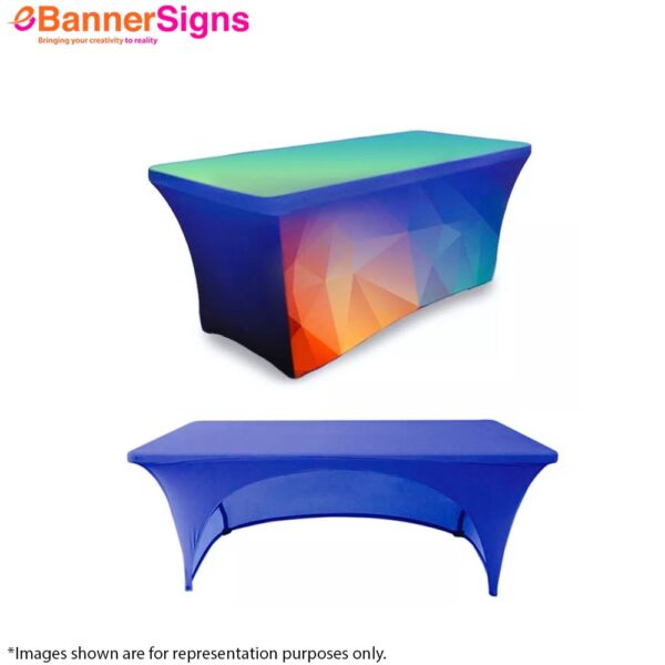 Stretch Table Cover (3-Sided Open Back)