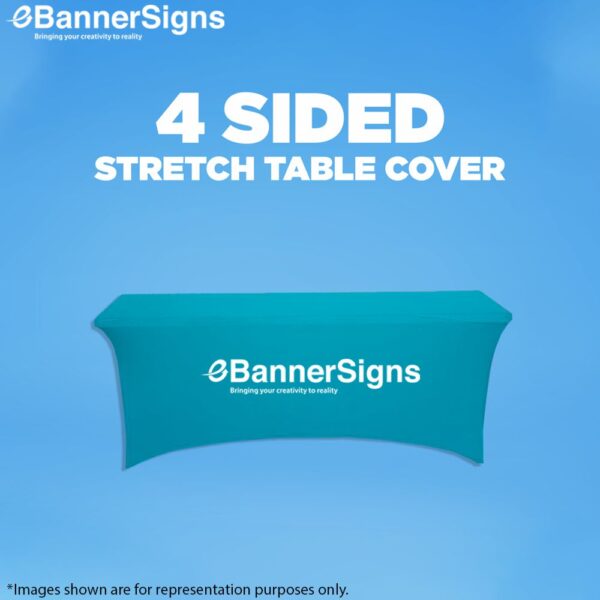 Stretch Table Cover (4-Sided Closed Back)