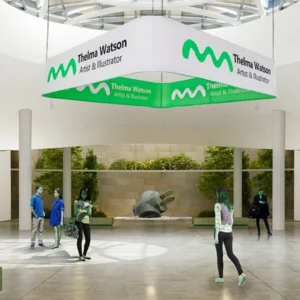 Sky Tube Square Hanging Banner (Round Corners)