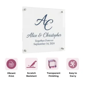 Clear Acrylic Sign with Vinyl Back