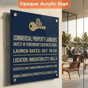 Commercial property launches Sign