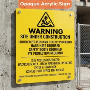 Construction Warning Signs