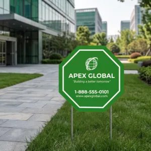 Hexagonal Shaped Yard Sign