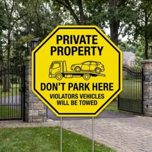 Hexagonal Shaped Yard Sign