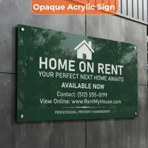 Home For Rent Sign