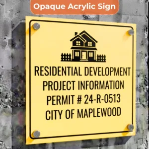 Project Information Signs