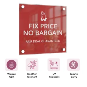 Reflective Acrylic Sign