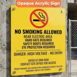 Regulatory Construction Signs