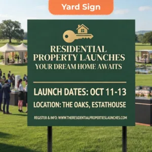 Residential property launches Sign