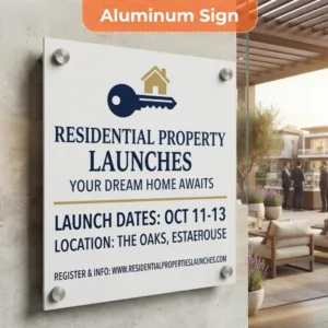 Residential property launches Sign