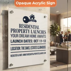 Residential property launches Sign