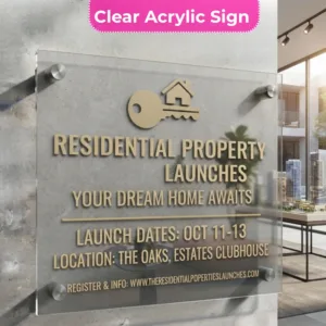 Residential property launches Sign