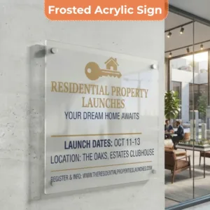 Residential property launches Sign
