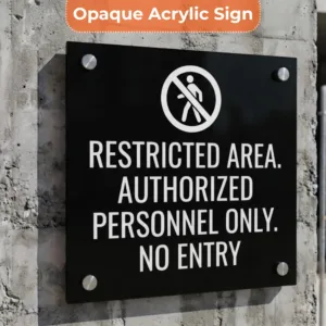 Restricted Area Signs