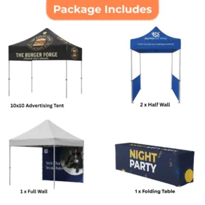 Canopy Tent 10 x 10 Folding Table with Fitted Table Cover