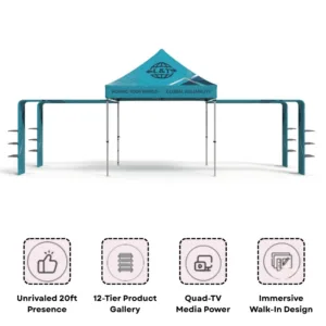 Canopy Tent 10 x 10 L Shaped Display Shelf & TV Rack
