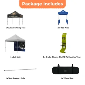 Canopy Tent 10 x 10 Snake Display Shelf & TV Rack