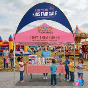 Curve Canopy Tent Banner
