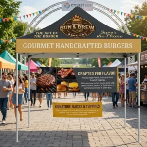Custom Tent Hanging Banner Set