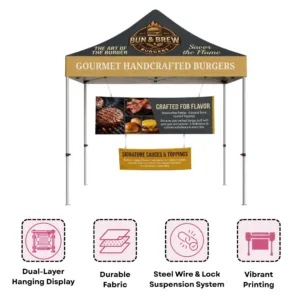 Custom Tent Hanging Banner Set