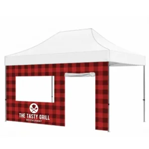 Canopy Tent Full Wall with Door & PVC Window